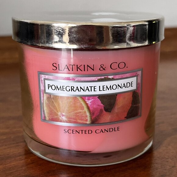 Unused Vtg. Bath & Body Works Slatkin Pomegranate Lemonade Candle 4 Oz Signature - Picture 1 of 8